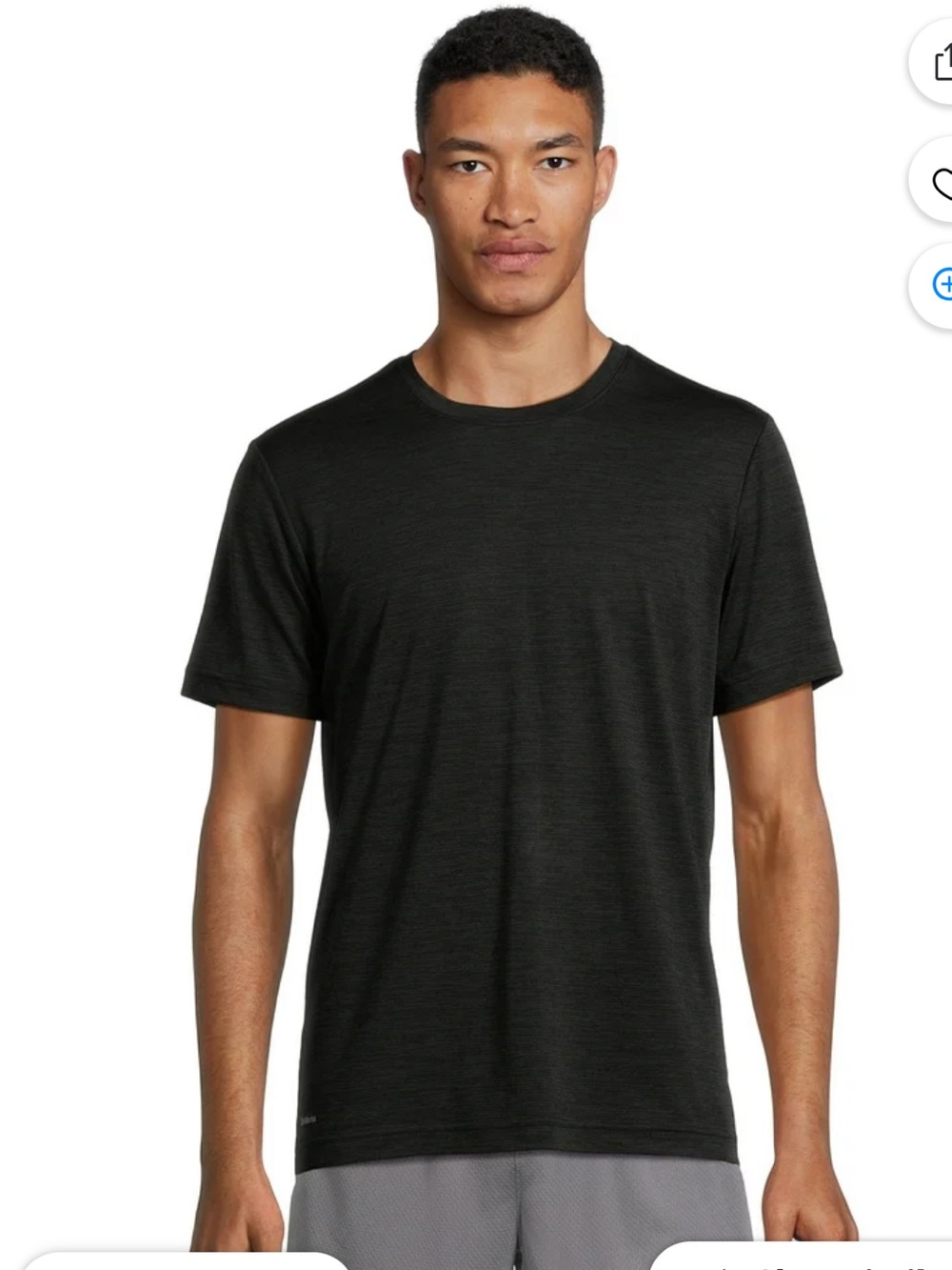 Athletic Works Black Short Sleeve Crew Neck Tee. Poly
